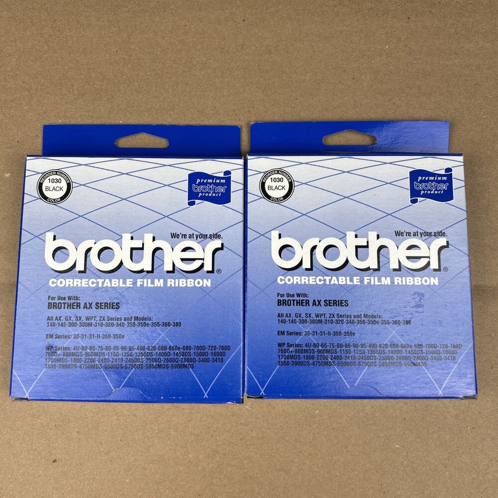 Brother 1030 Correctable Film Ribbon Black bundle (2 total)